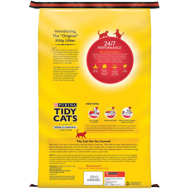 PURINA Tidy Cats Non Clumping Cat Litter 24/7 Performance 9kg