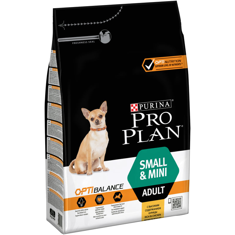 PURINA® PRO PLAN® Small & Mini Adult with OPTIBALANCE®, Rich in Chicken Dry Dog Food - 3 KG