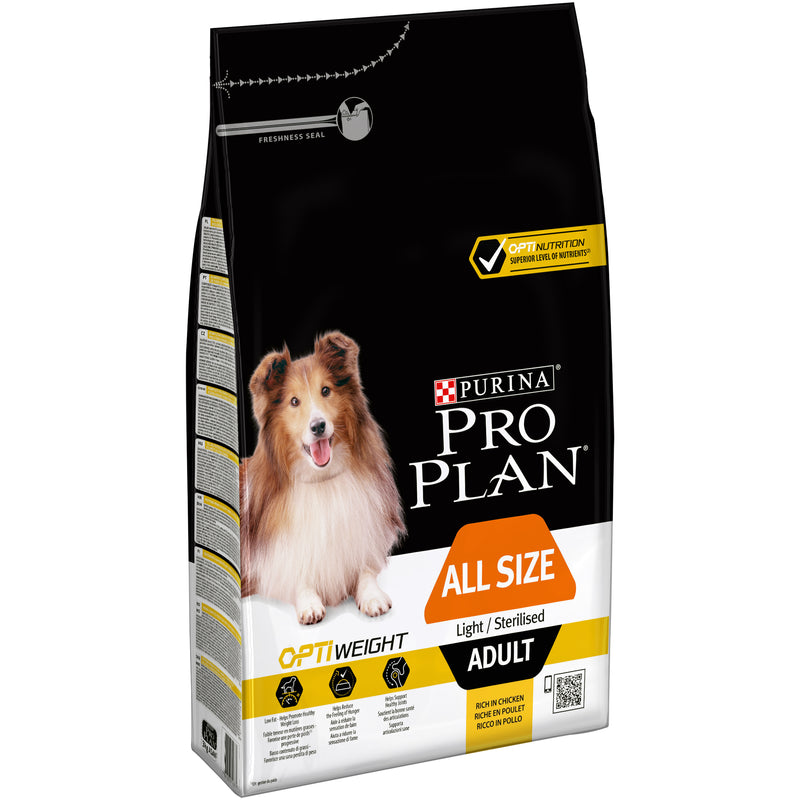 PURINA® Pro Plan® All Sizes Adult Light / Sterilised with OPTIWEIGHT®, Rich in Chicken Dry Dog Food - 14 KG