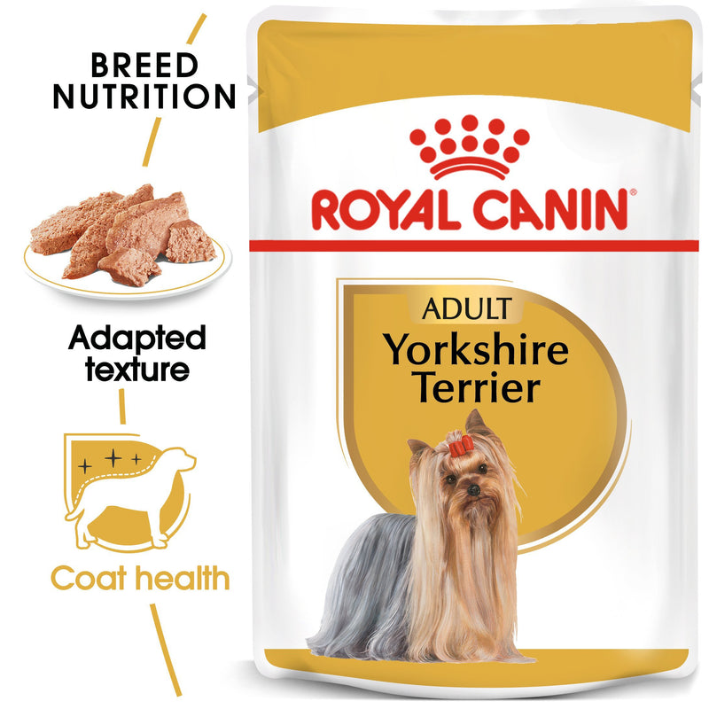 Royal Canin Yorkshire Terrier Adult in Loaf (85 gm\Pouch) - Wet food for adult dogs over 10 months old - Amin Pet Shop